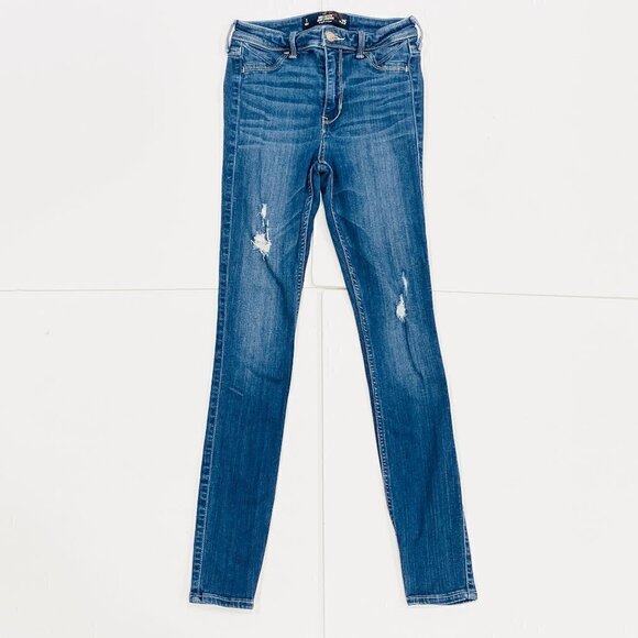 Hollister Distressed High Rise Super Skinny Jeans - Picture 1 of 5